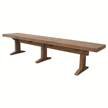 Sonora Dining Bench with 3 Pedestals